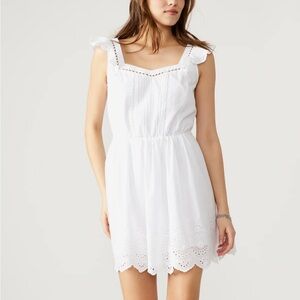 Steve Madden White Ruffle Mini Dress